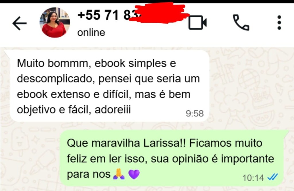 Depoimento da Larissa sobre o ebook de Cafeomância